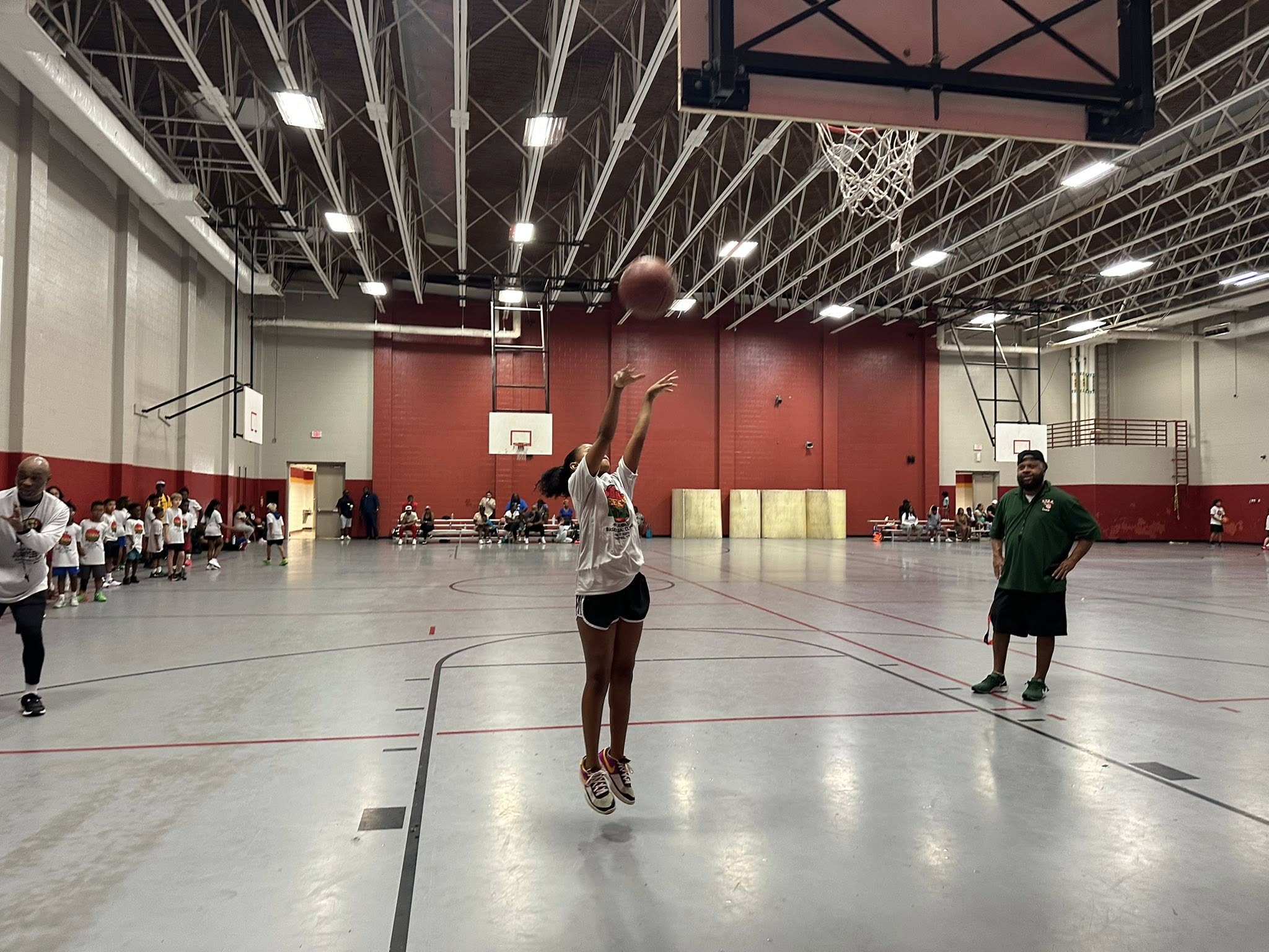 SYBA athlete shooting a basketball